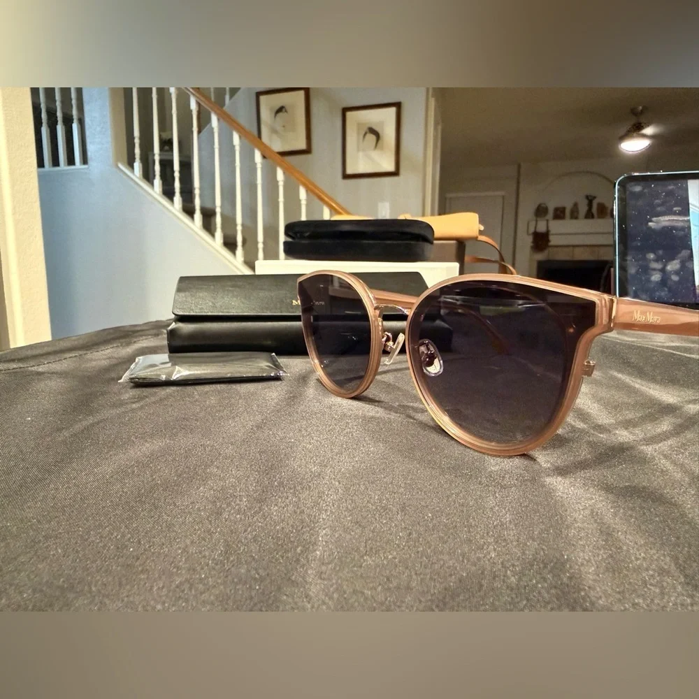 MaxMara Women's Mm Ilde lii Cat Eye Sunglasses Gold Copper